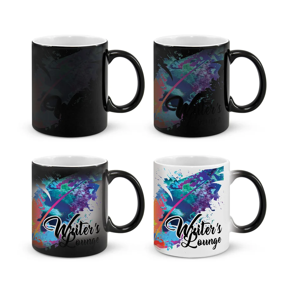 Chameleon Coffee Mug product example; sample decoration may be shown