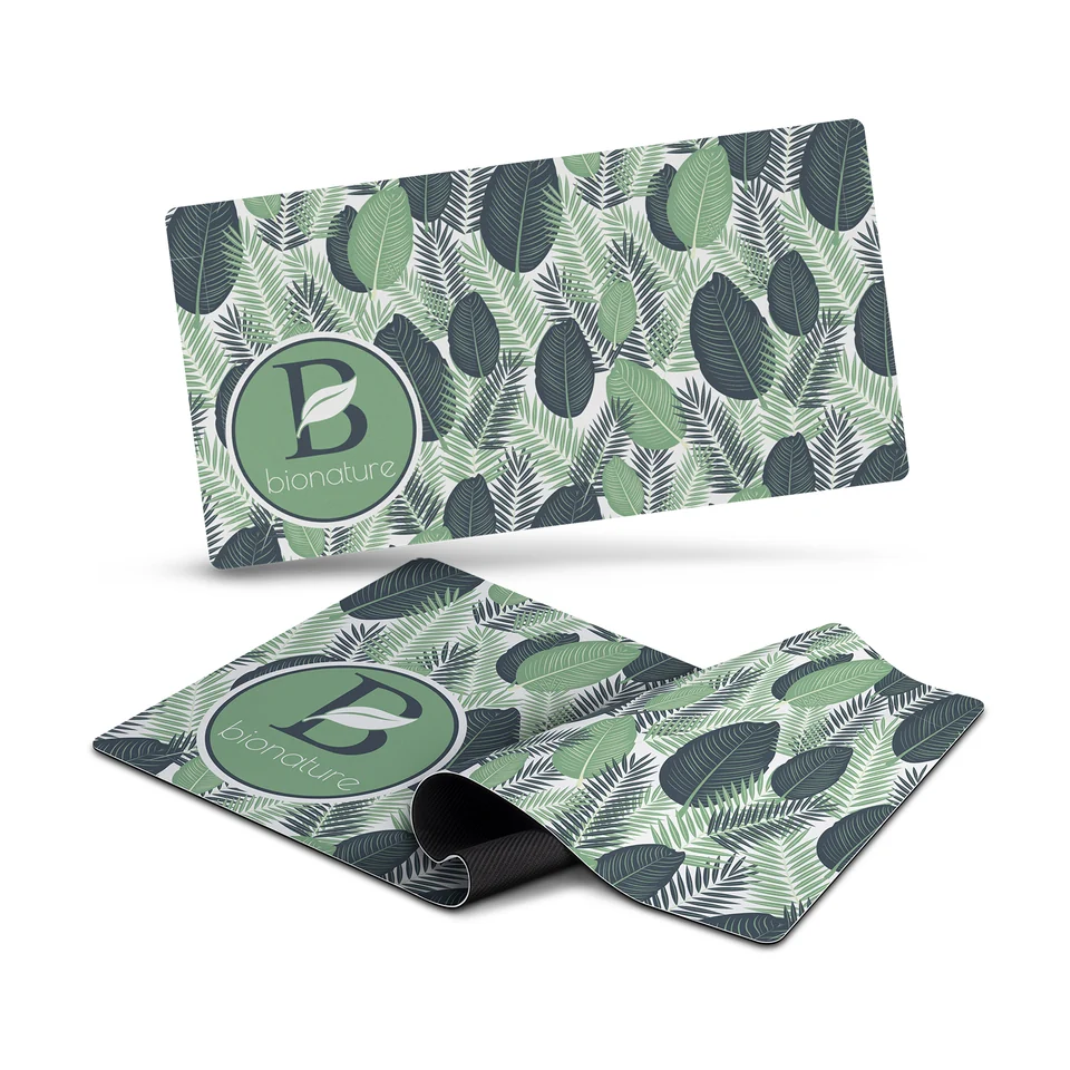 Desk Mat product example; sample decoration may be shown