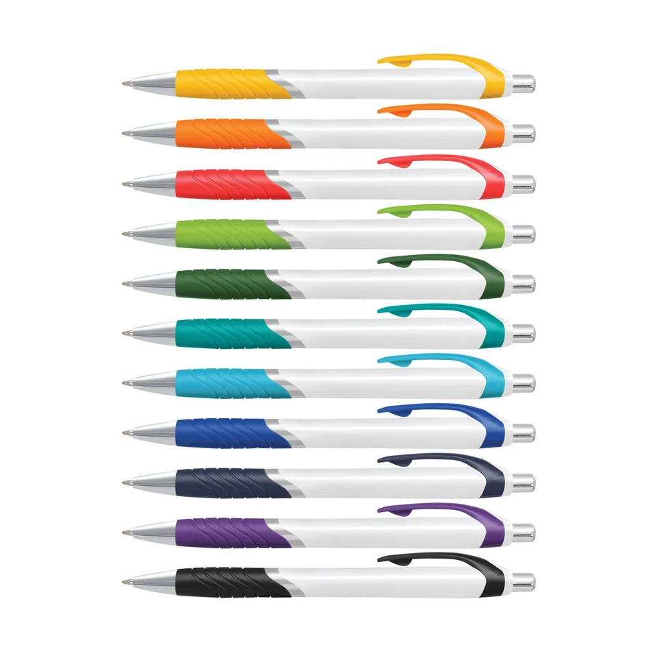 Jet Pen — White Barrel product example; sample decoration may be shown