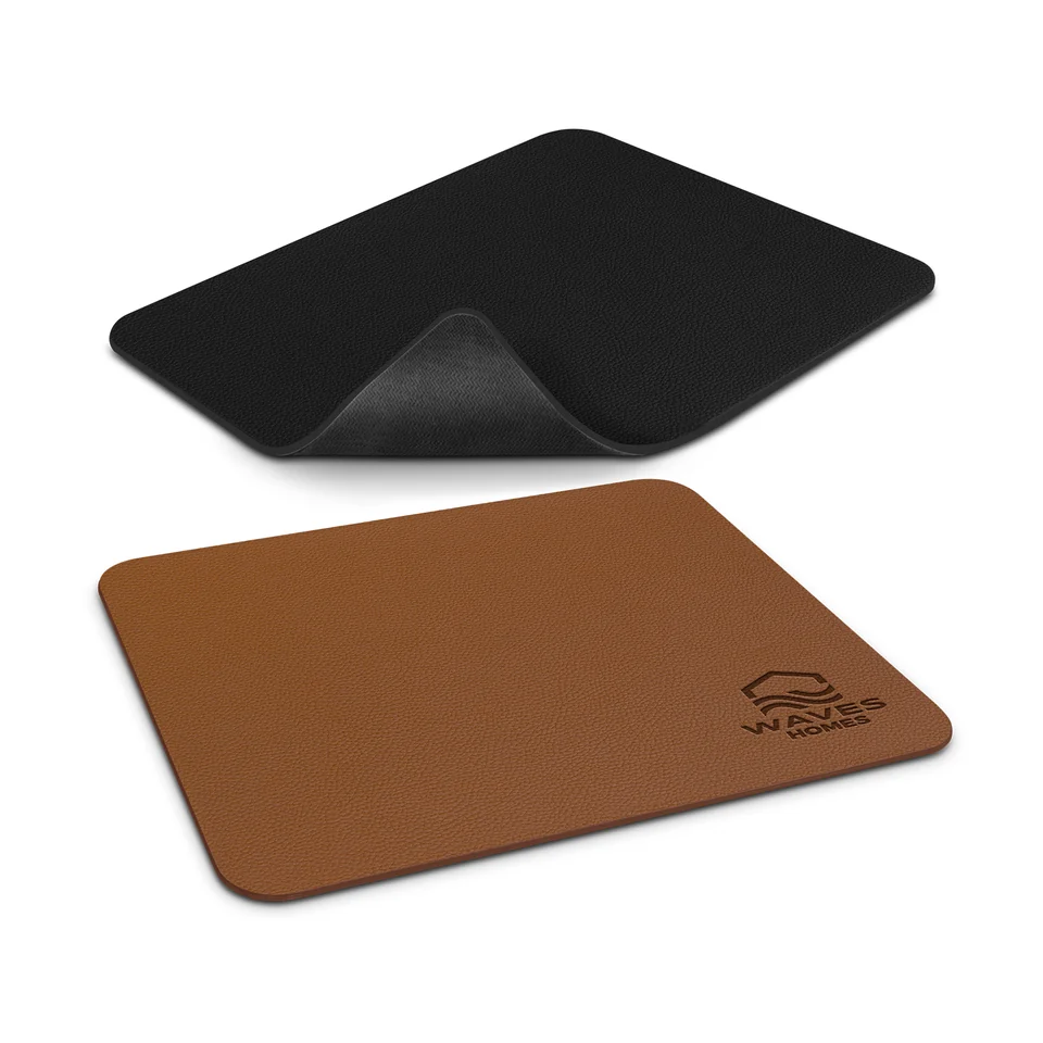 Leatherette Mouse Mat product example; sample decoration may be shown