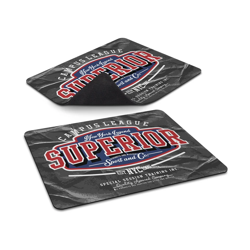 Slimline Mouse Mat product example; sample decoration may be shown