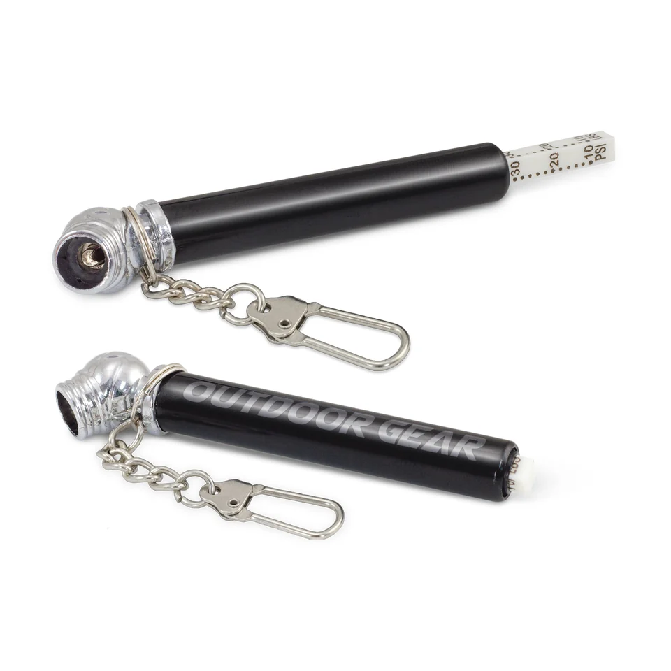 Tyre Pressure Gauge Key Ring product example; sample decoration may be shown