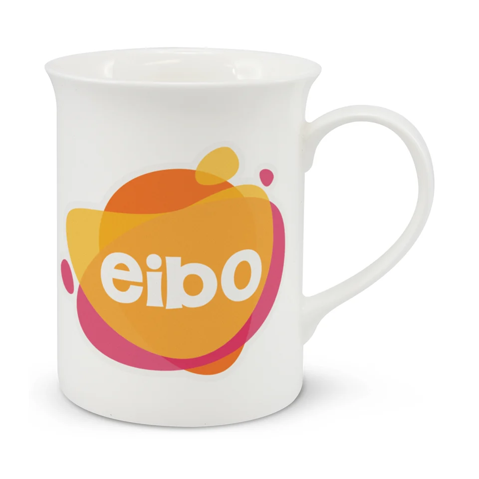 Vogue Bone China Coffee Mug product example; sample decoration may be shown